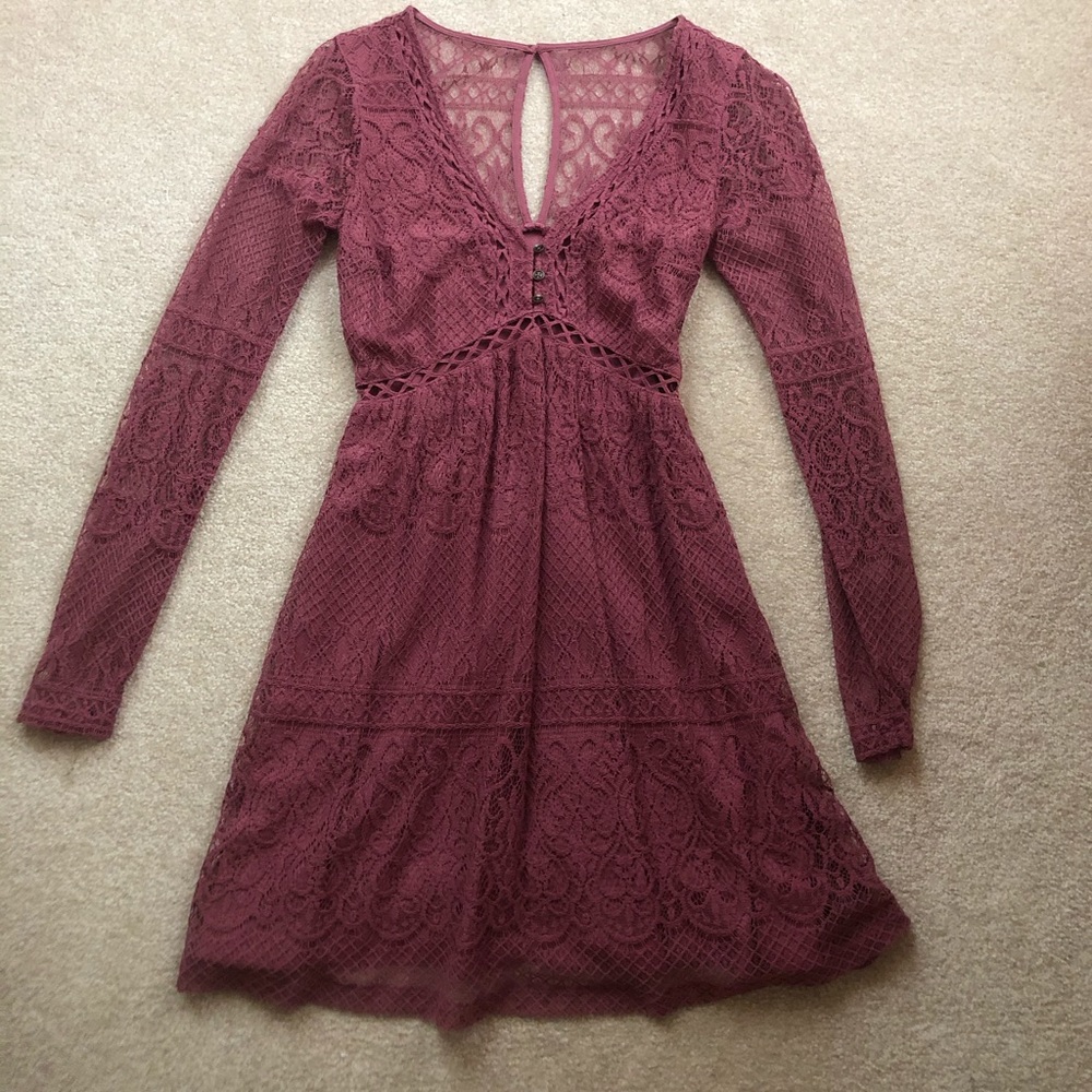 Hollister Mauve Lace Dress